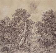 Thomas Gainsborough Wooded Landscape with River painting